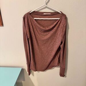 We The Free Chocolate Long Sleeve Top